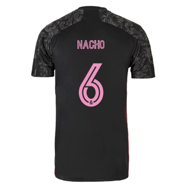 Trikot Real Madrid Ausweich NO.6 Nacho 2020-21 Schwarz Fussballtrikots Günstig